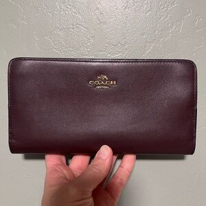 Coach Burgundy Leather Wallet